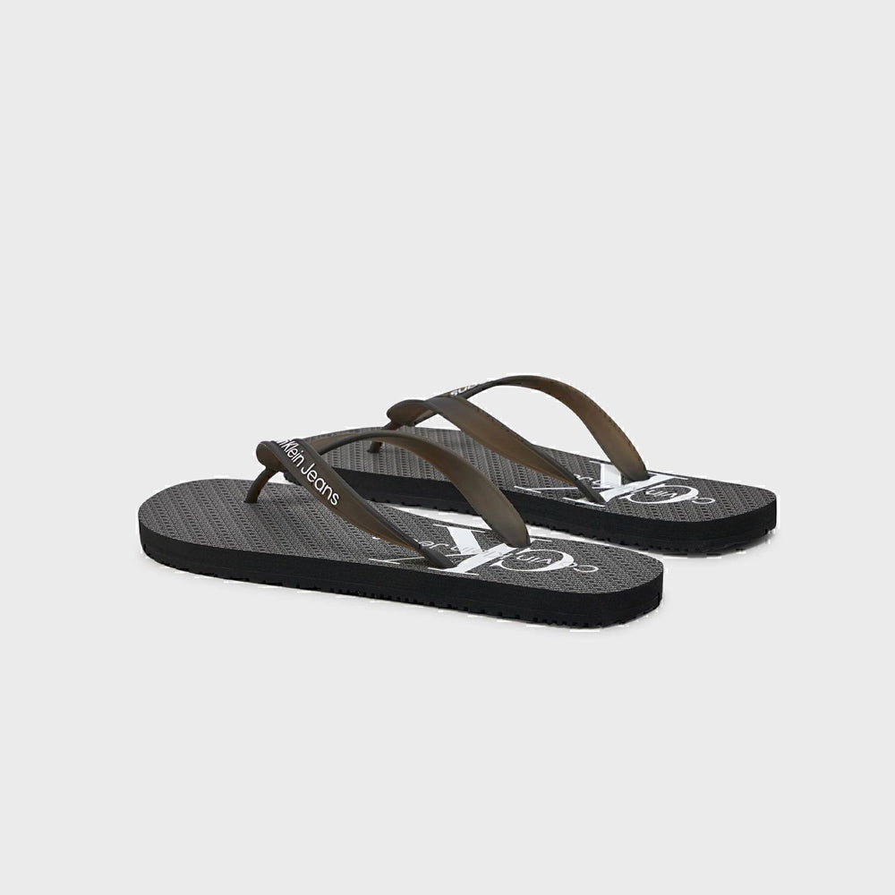 Glossy Beach Sandal - Black Multi