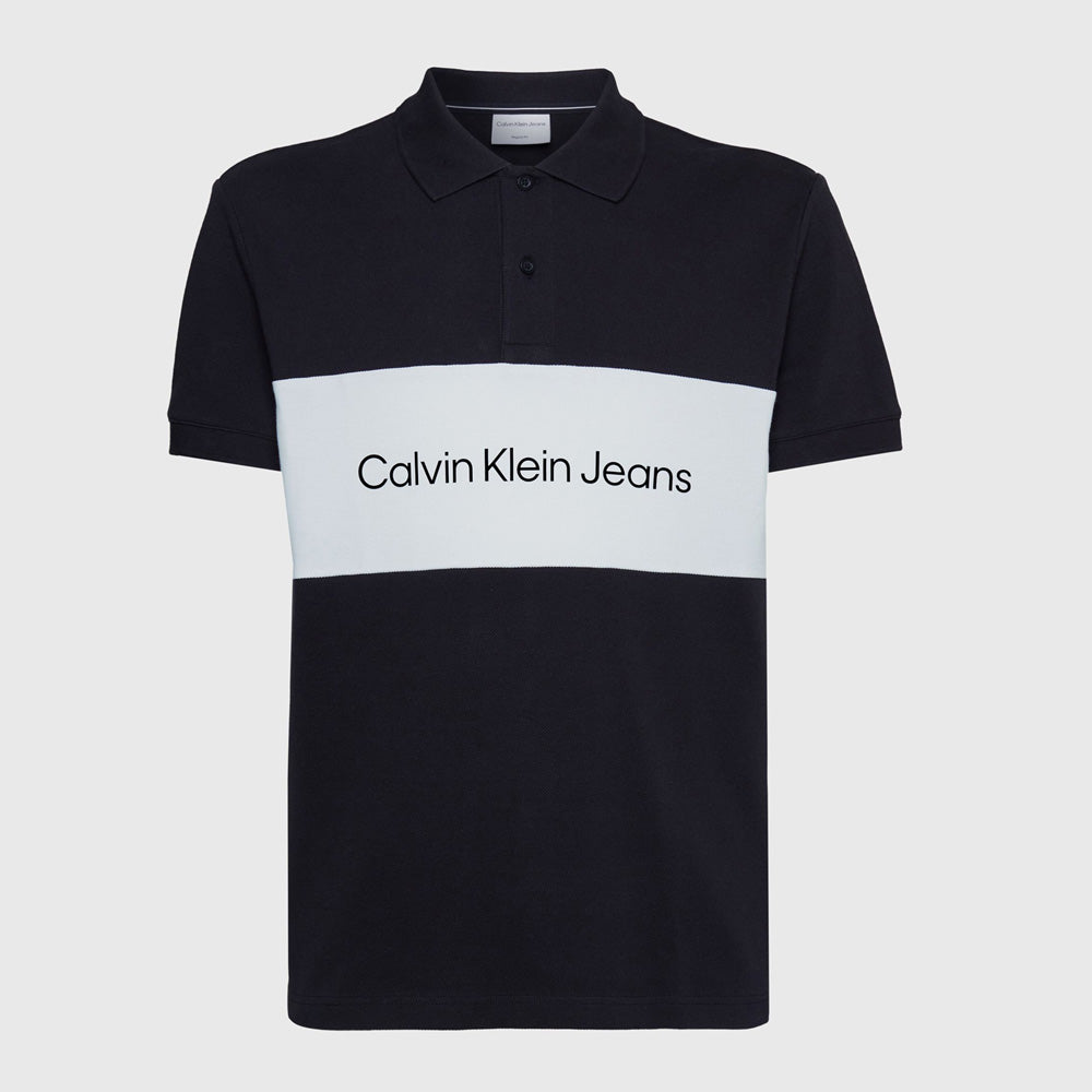 Color Blocking Polo - Black