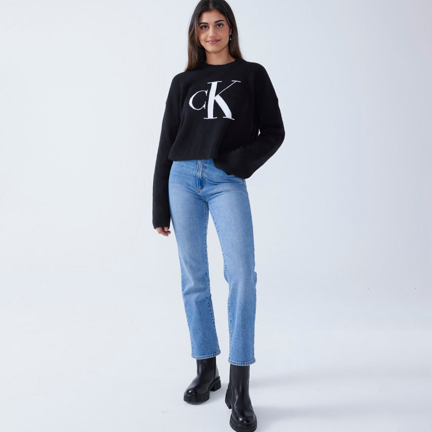 Blown Up Calvin Klein Loose Sweater - Black