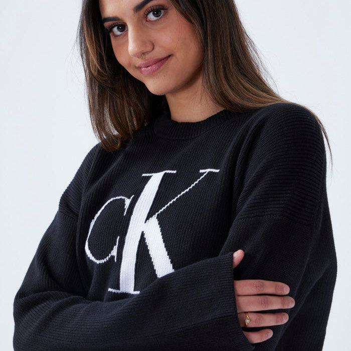 Blown Up Calvin Klein Loose Sweater - Black