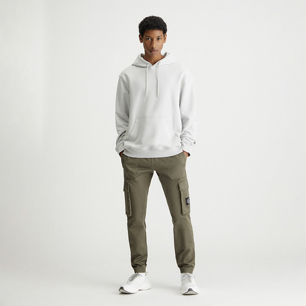 Blown Up Diffused Stacked Hoodie - Light Grey