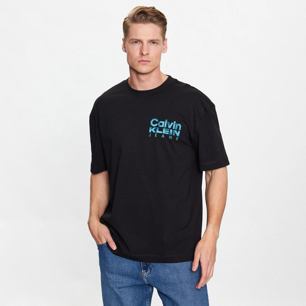 Bold Color Institutional T-Shirt - Black