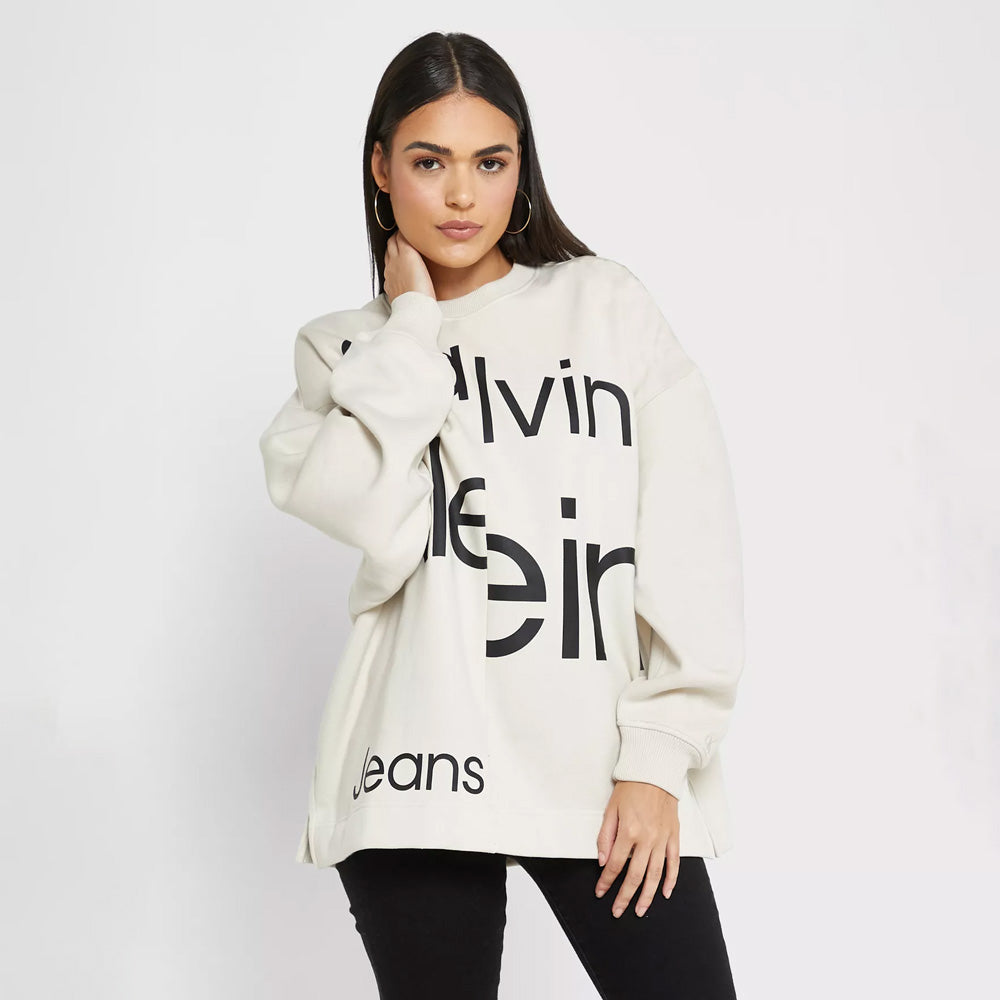 Bold Disrupted Logo Sweatshirt - Off White