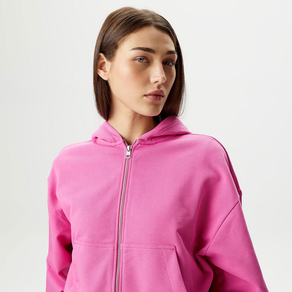 Box Slogan Zip-hoodie - Pink