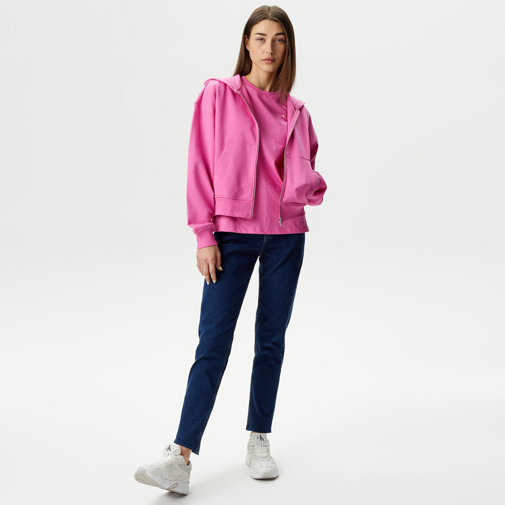 Box Slogan Zip-hoodie - Pink