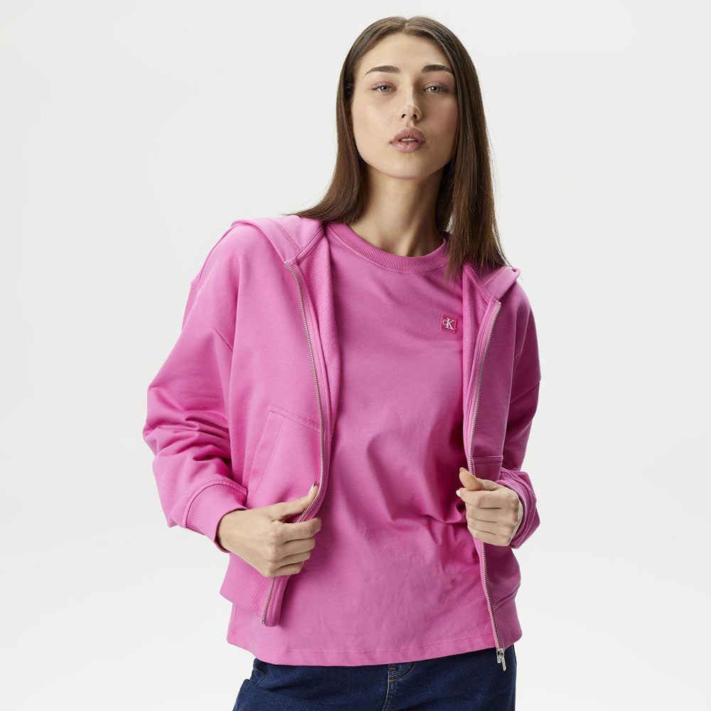 Box Slogan Zip-hoodie - Pink