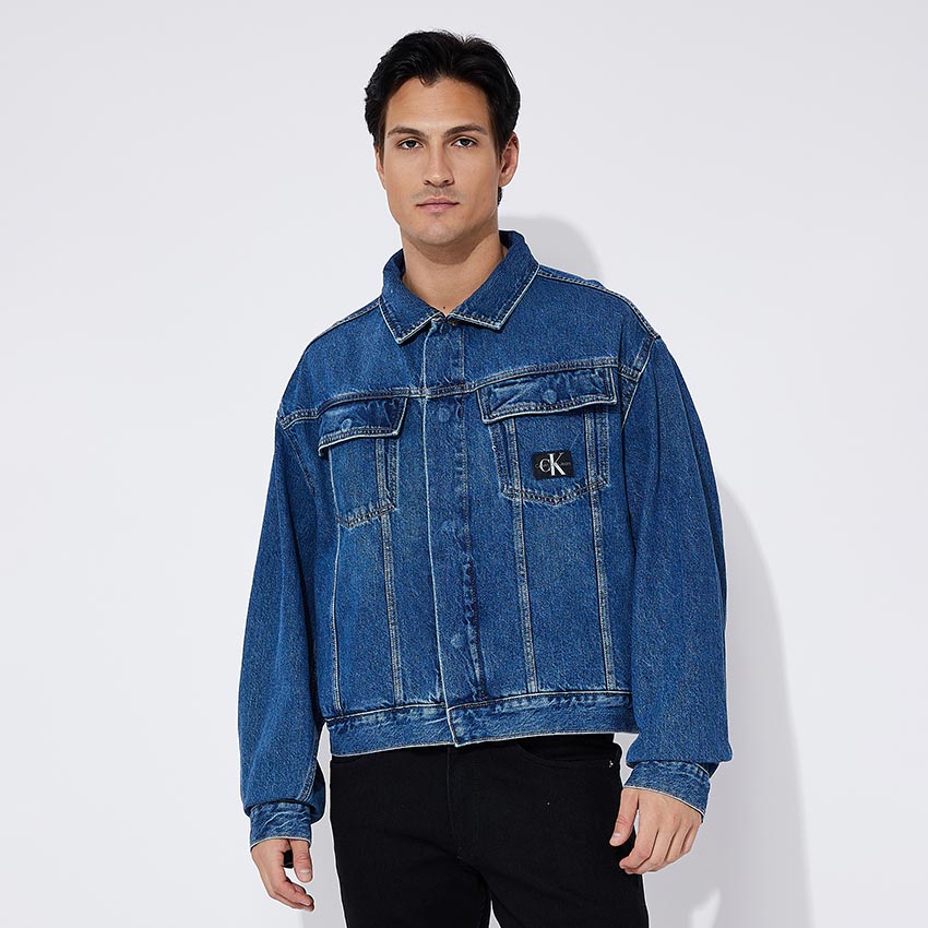 Boxy Denim Jacket - Denim Dark