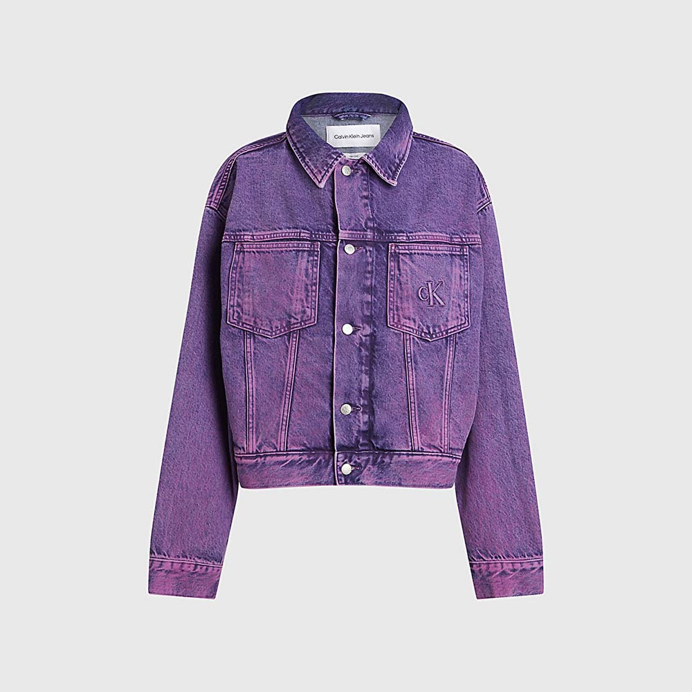 Boxy Denim Jacket - Purple