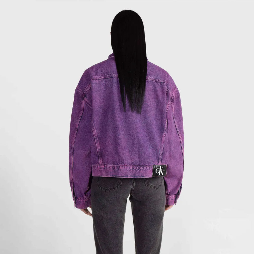 Boxy Denim Jacket - Purple