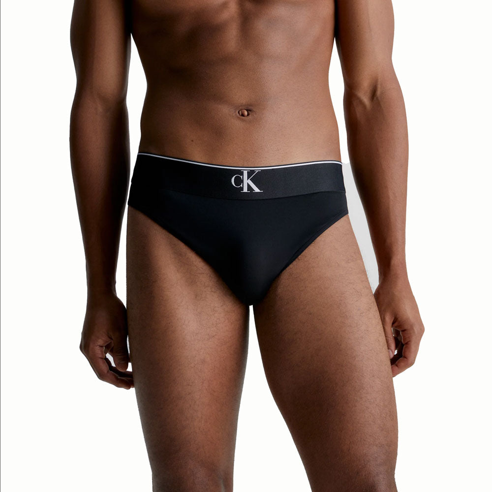 Monogram Swim Brief - Black