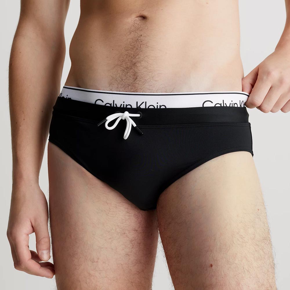 Double Swim Brief  - Black