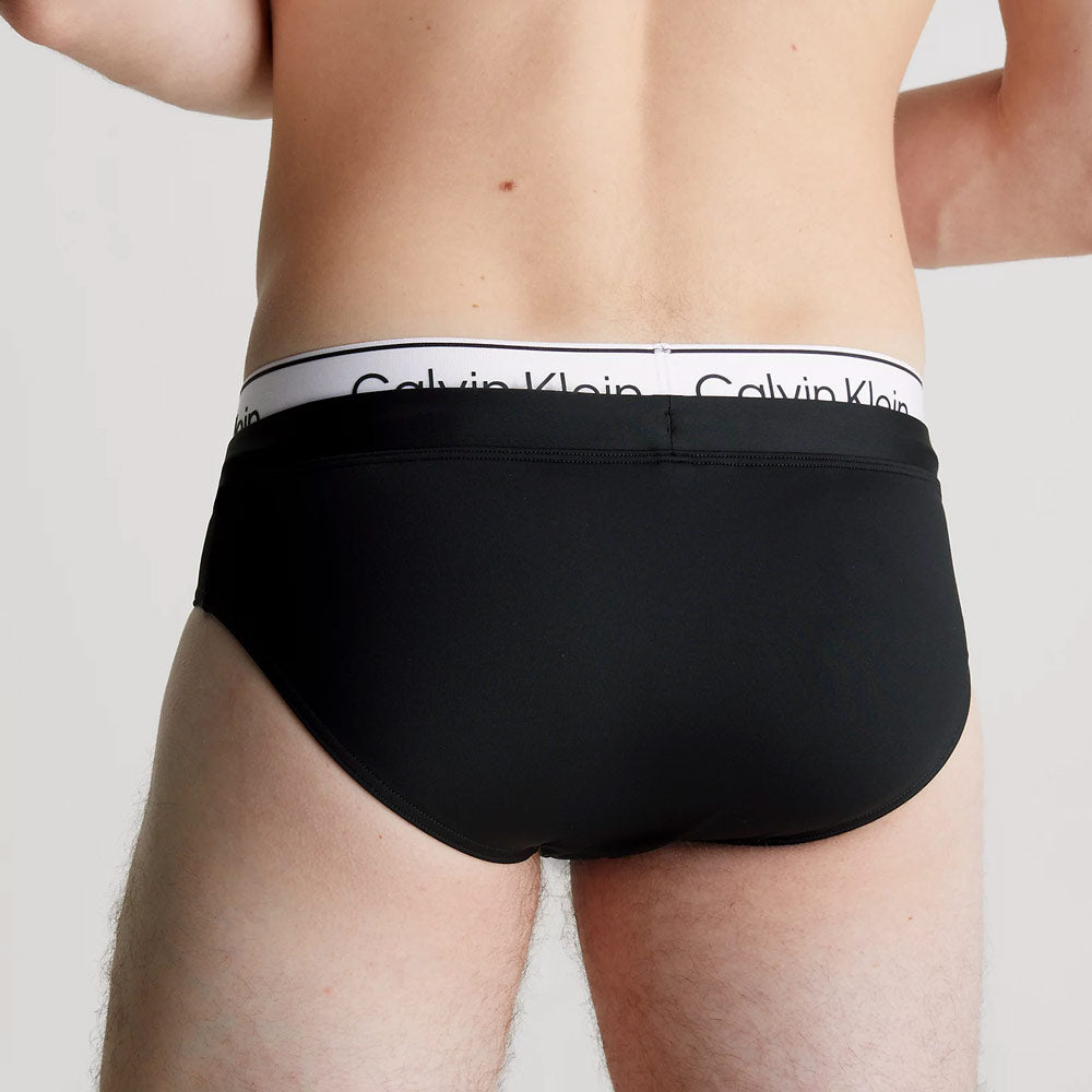 Double Swim Brief  - Black