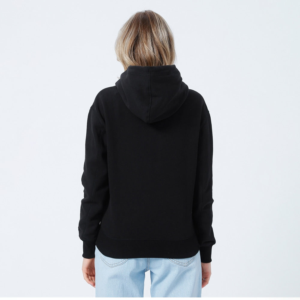 Womens Embroidery Hoodie  - Black