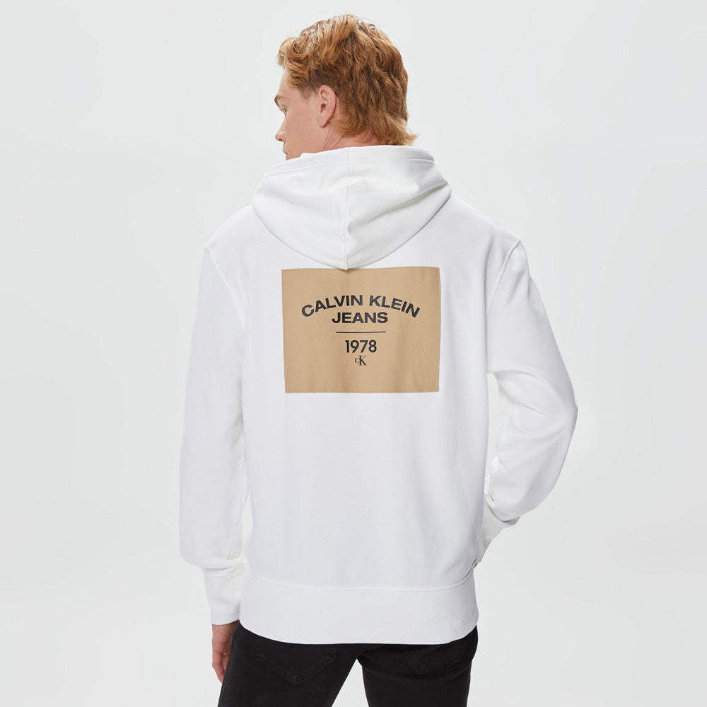 Canvas Curve Graphic Hoody - White