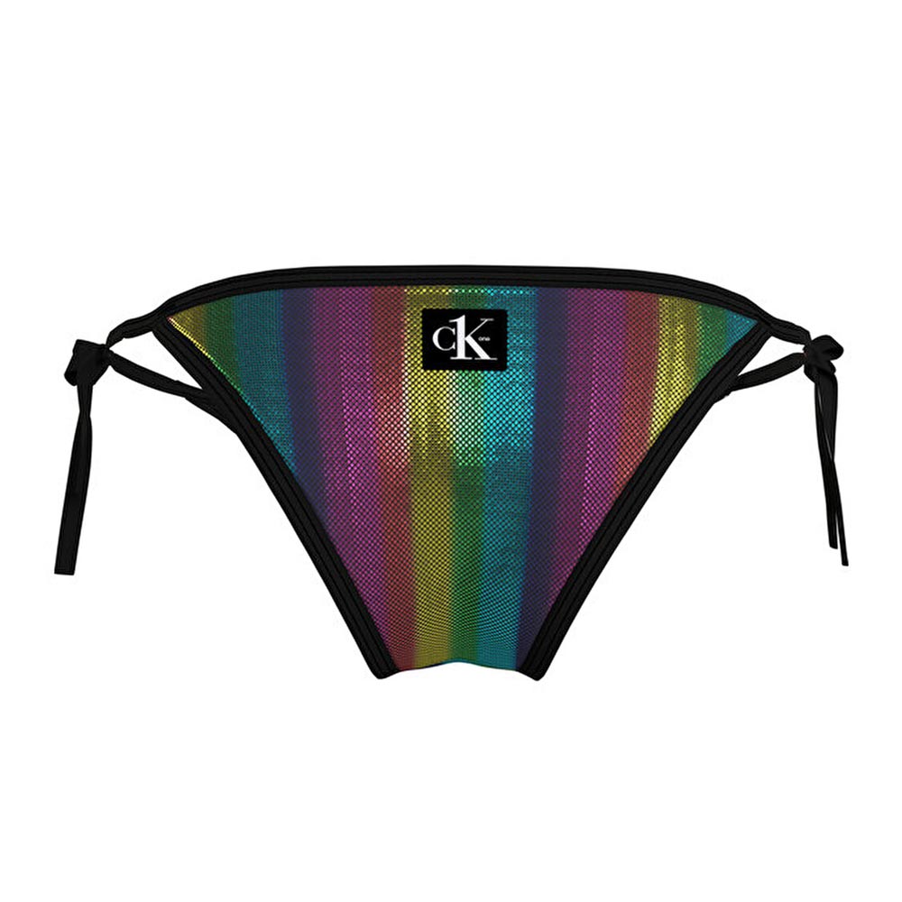 Cheeky String Side Tie-Print Bikini - Multi