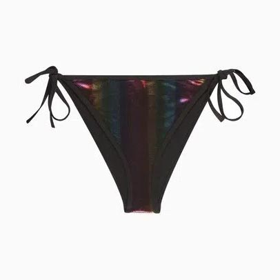 Cheeky String Side Tie-Print Bikini - Multi