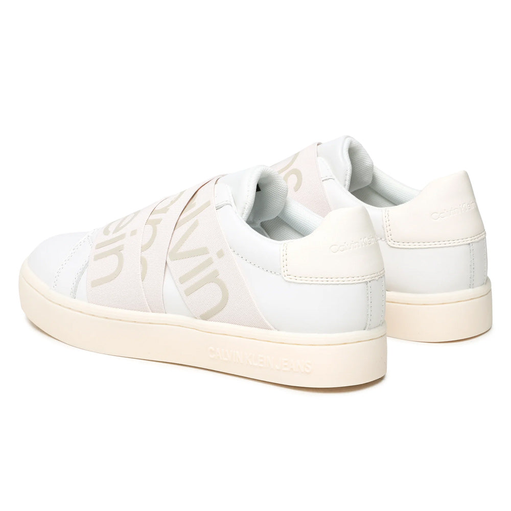 Elastic Webbing Sneaker- White