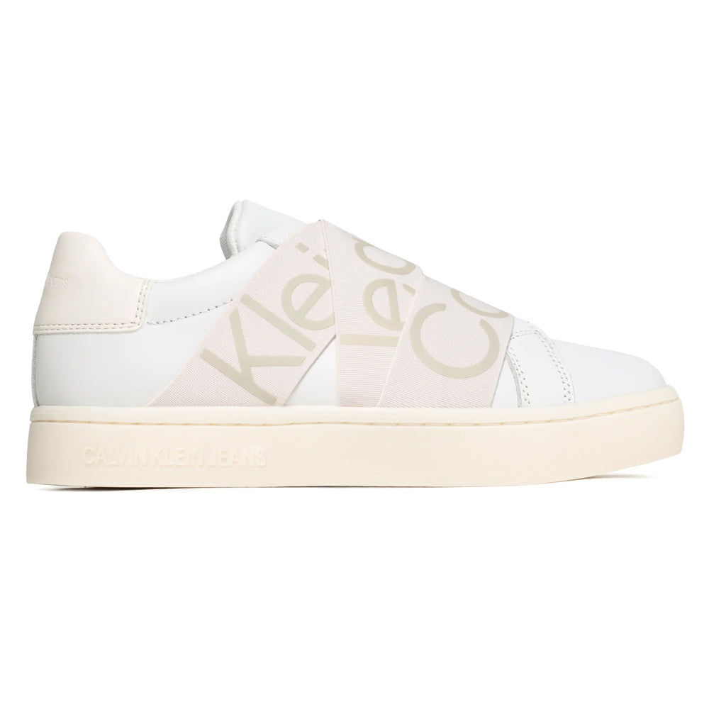 Elastic Webbing Sneaker- White