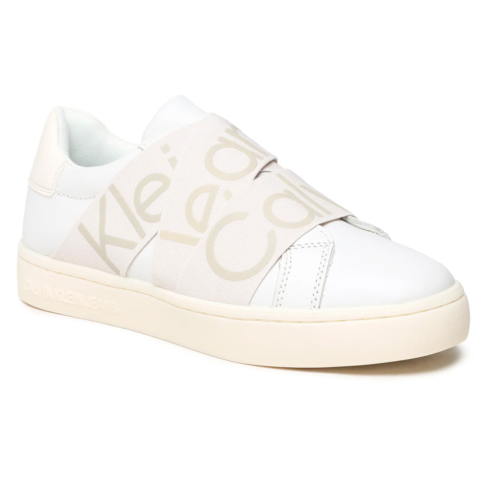 Elastic Webbing Sneaker- White