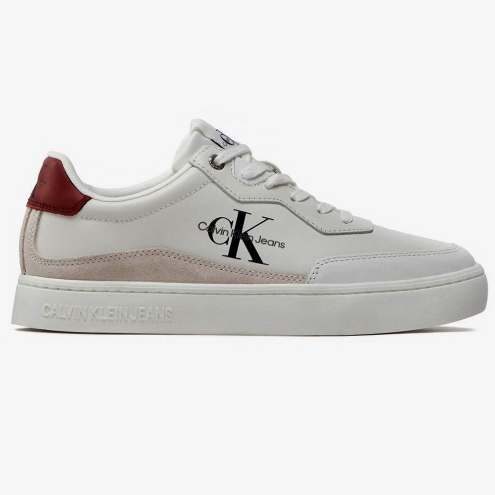 Classic Cupsole Lace-Up Leather Sneakers - White