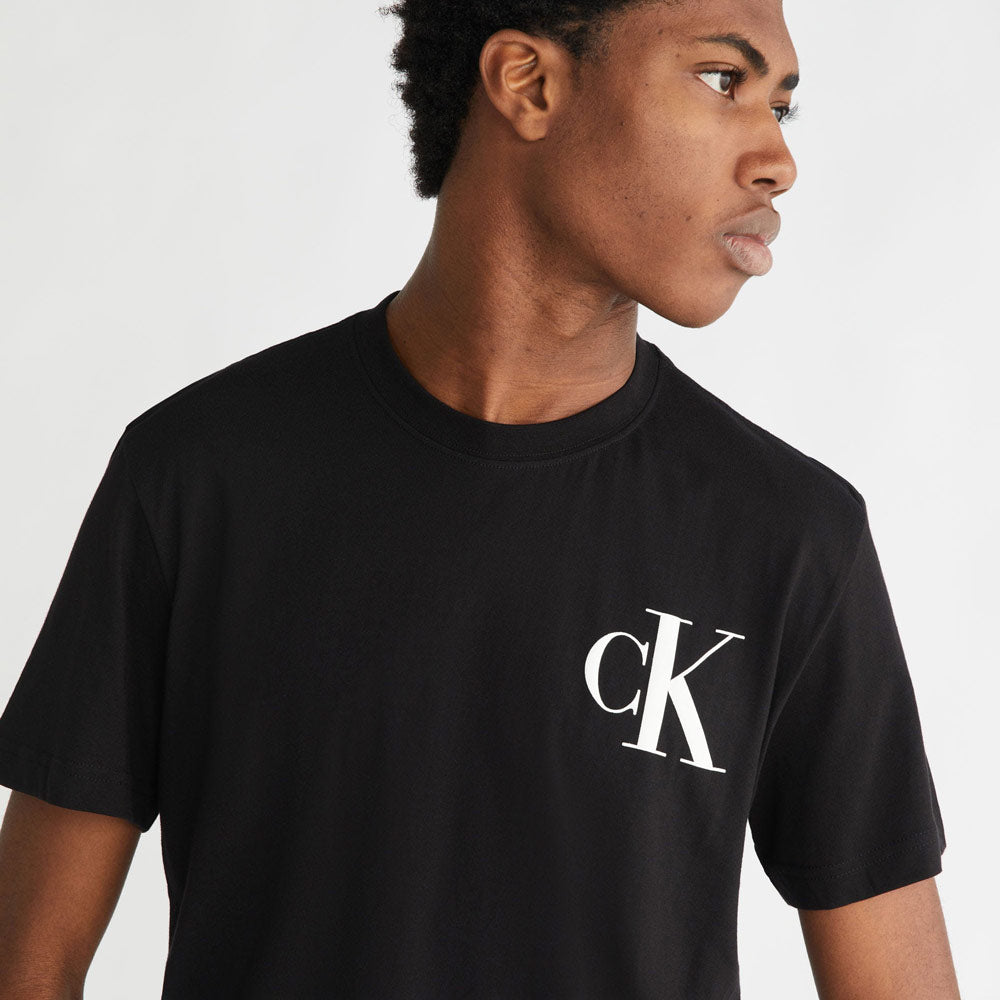 Color Monogram Graphic T-Shirt - Black