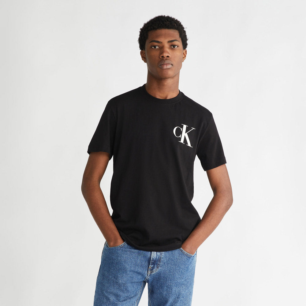 Color Monogram Graphic T-Shirt - Black