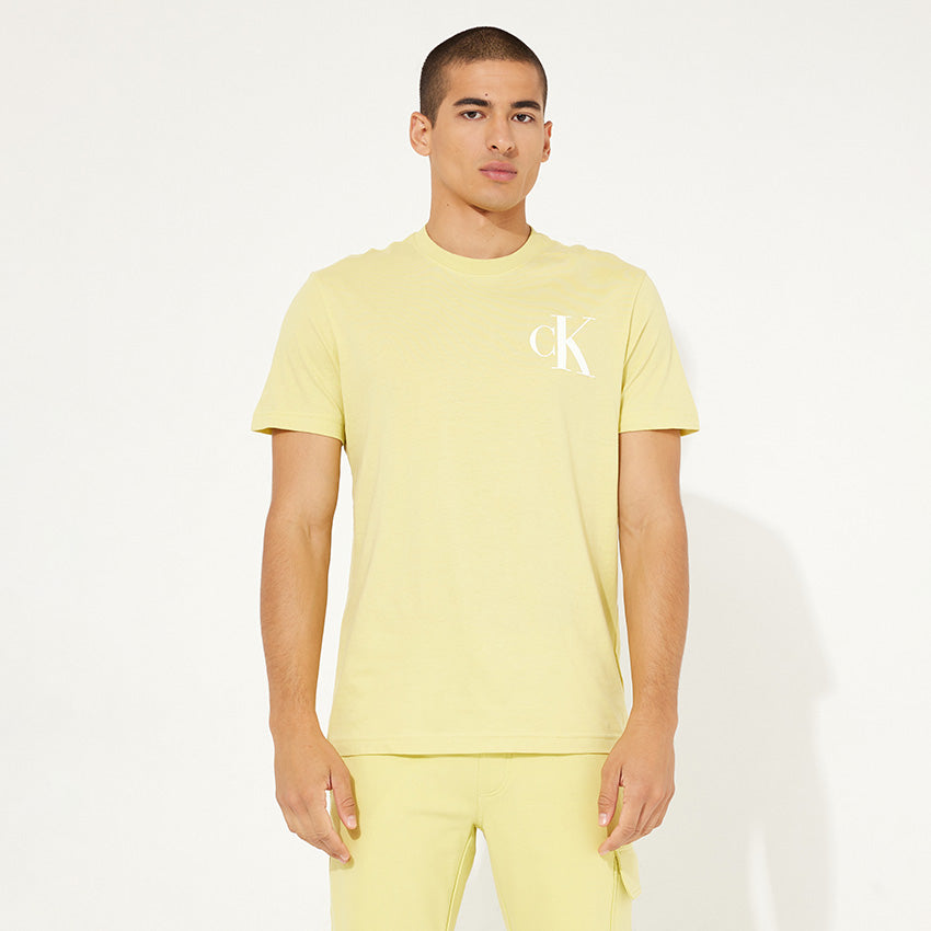 Color Monogram Graphic T-Shirt - Yellow