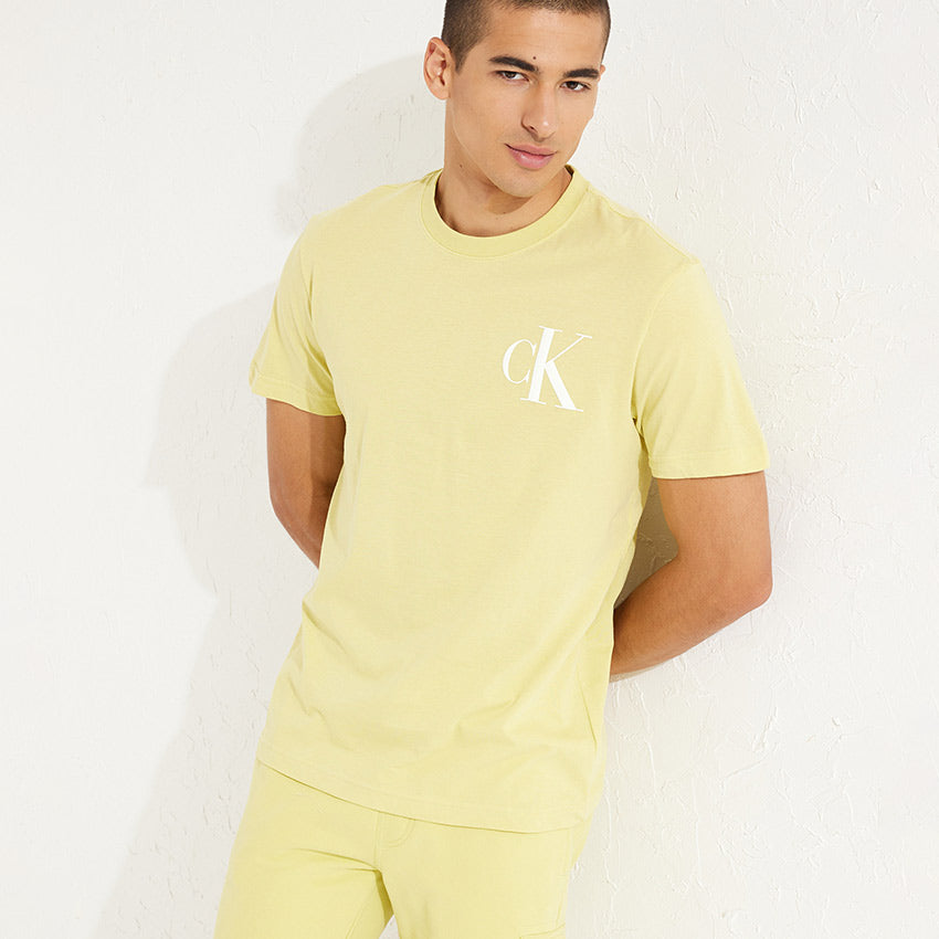 Calvin Klein Color Monogram Graphic T-Shirt - Yellow