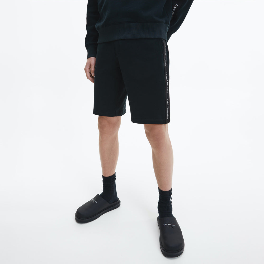 Contrast Tape Shorts - Black