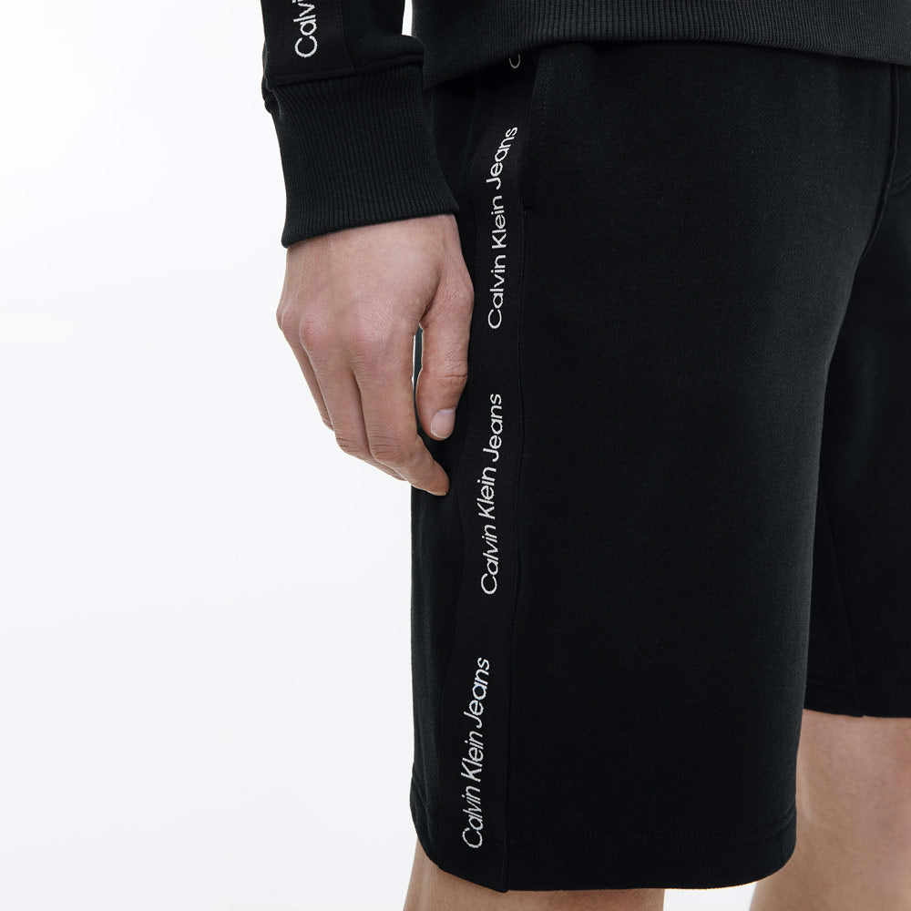 Contrast Tape Shorts - Black