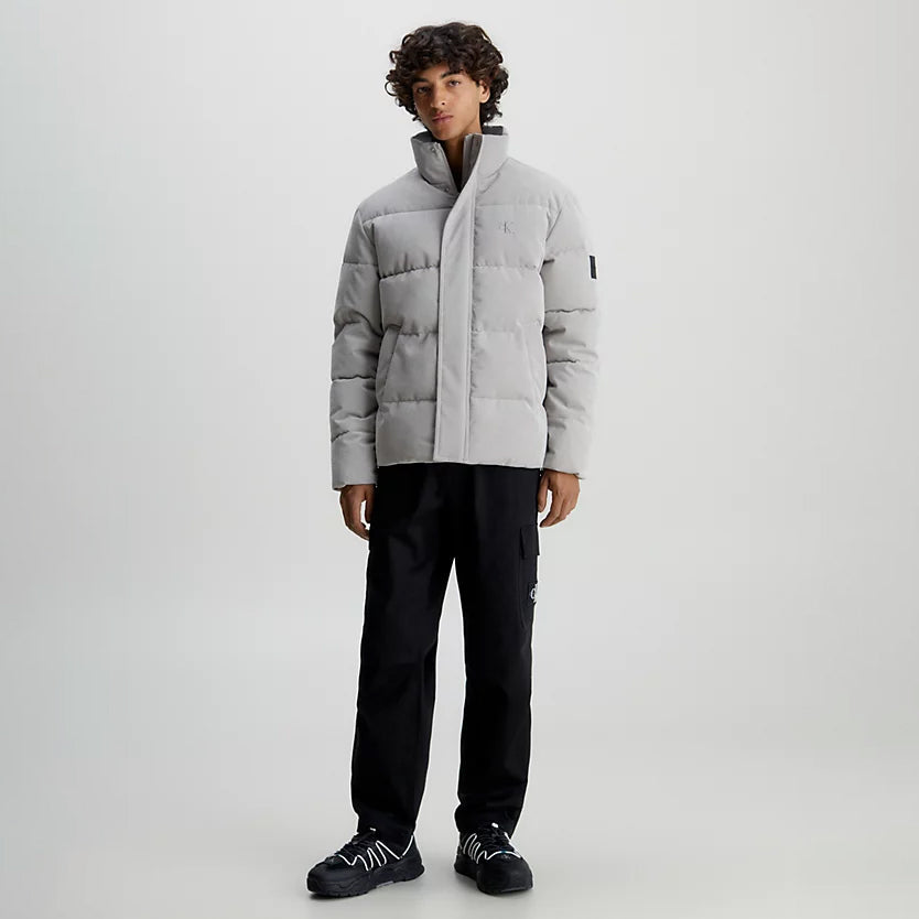 Corduroy Puffer Jacket - Grey