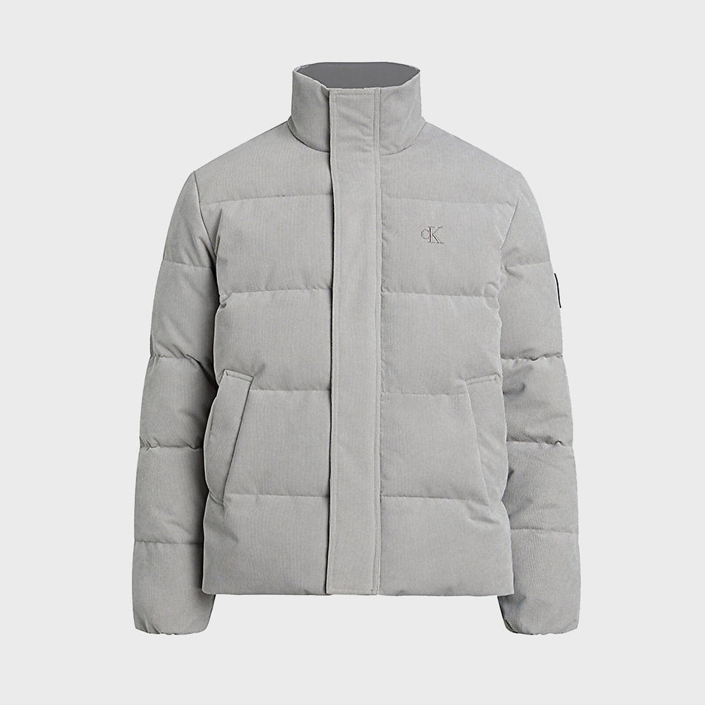 Corduroy Puffer Jacket - Grey