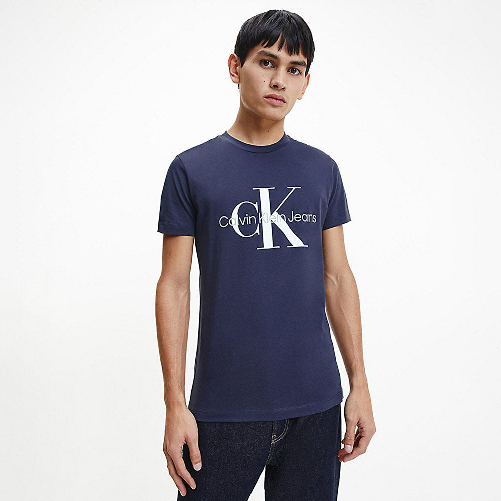 Core Monogram Slim Men's T-Shirts - Navy