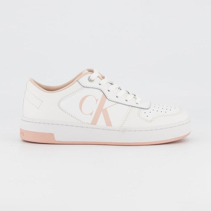 Cupsole Laceup Basket Low Sneaker - White Multi