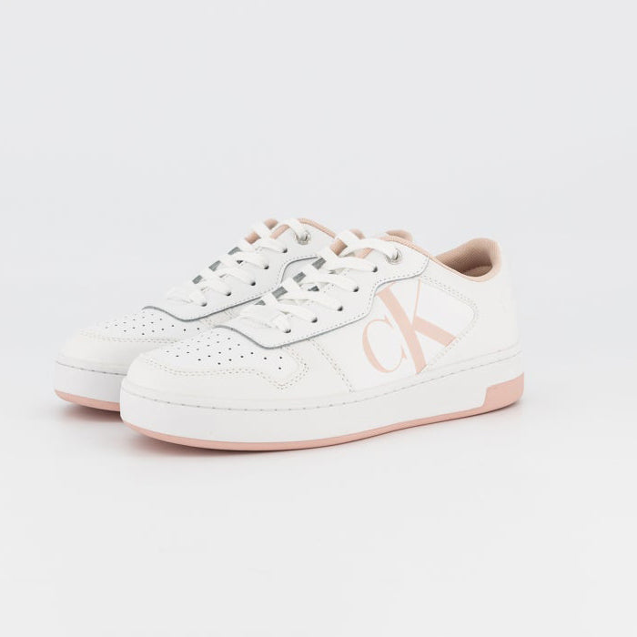 Cupsole Laceup Basket Low Sneaker - White Multi