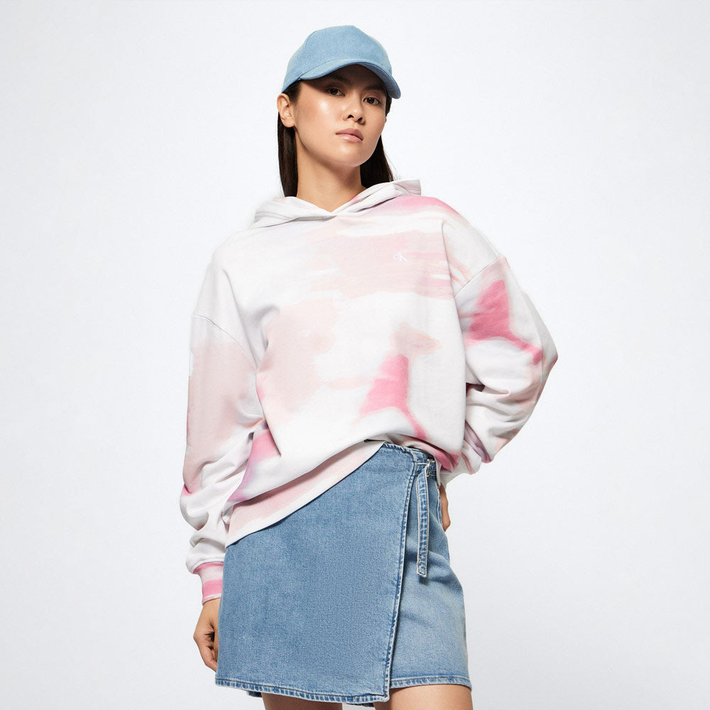 Diffused Aop Oversized Hoodie - Multi