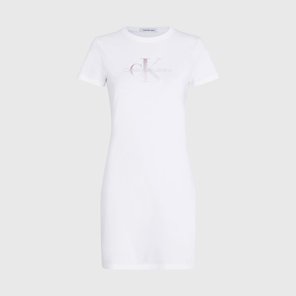 Diffused Monologo Dress - White