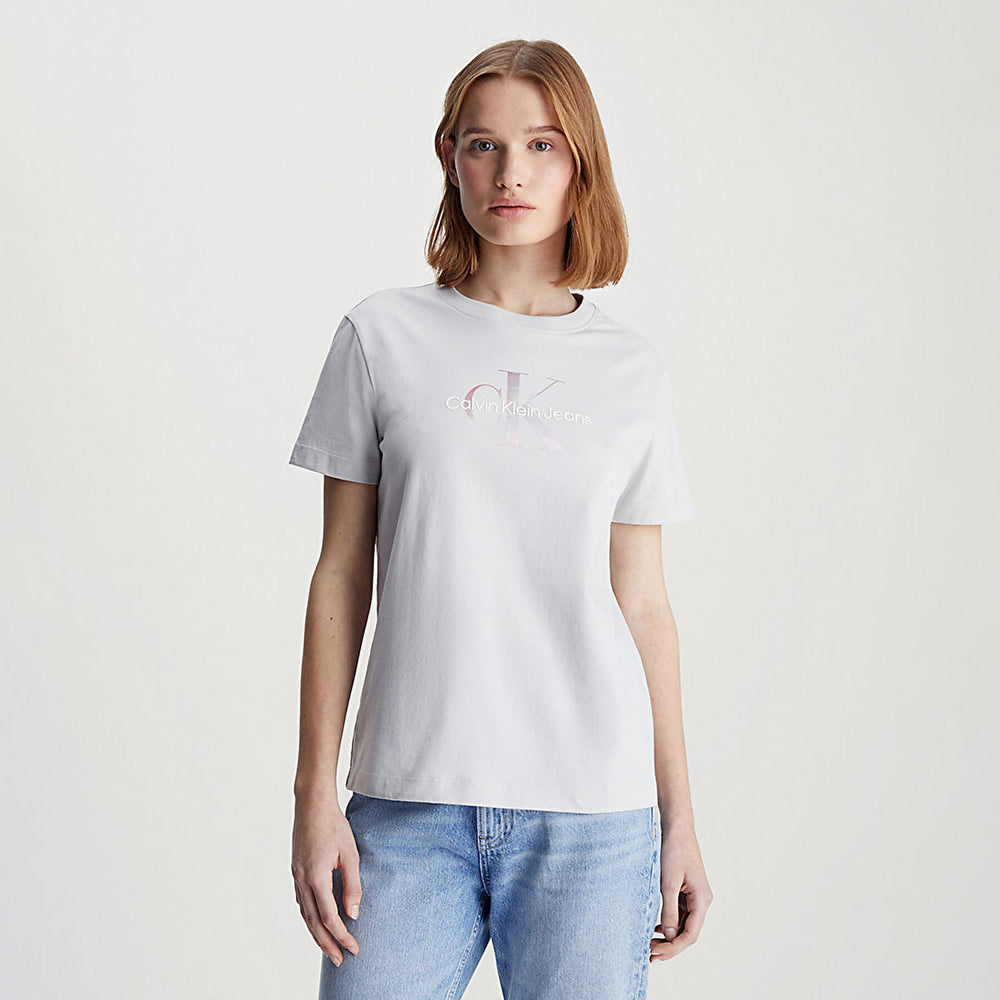 Diffused Regular T-Shirt - Light Grey