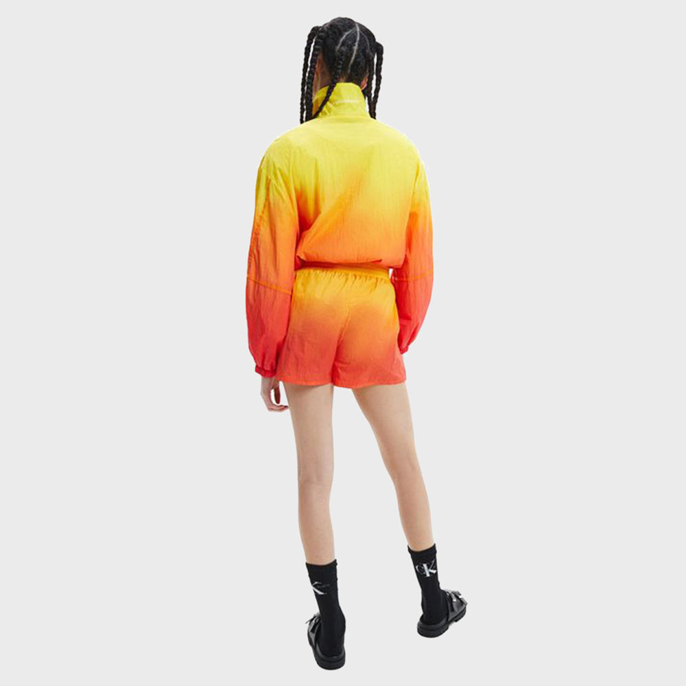 Dip Dye Windbreaker Womens Jacket - Orange