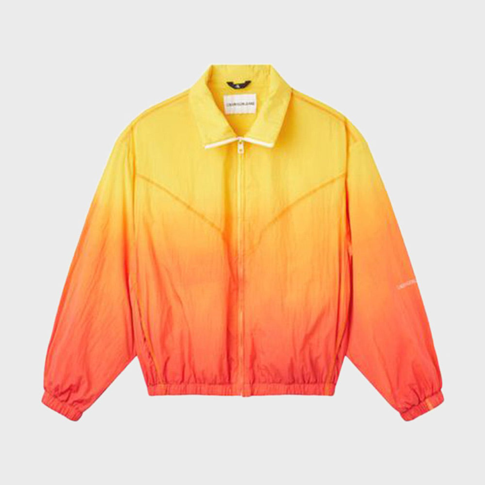 Dip Dye Windbreaker Womens Jacket - Orange