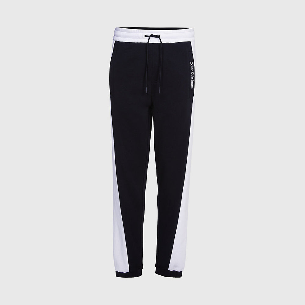 Colour Block Joggers - Black