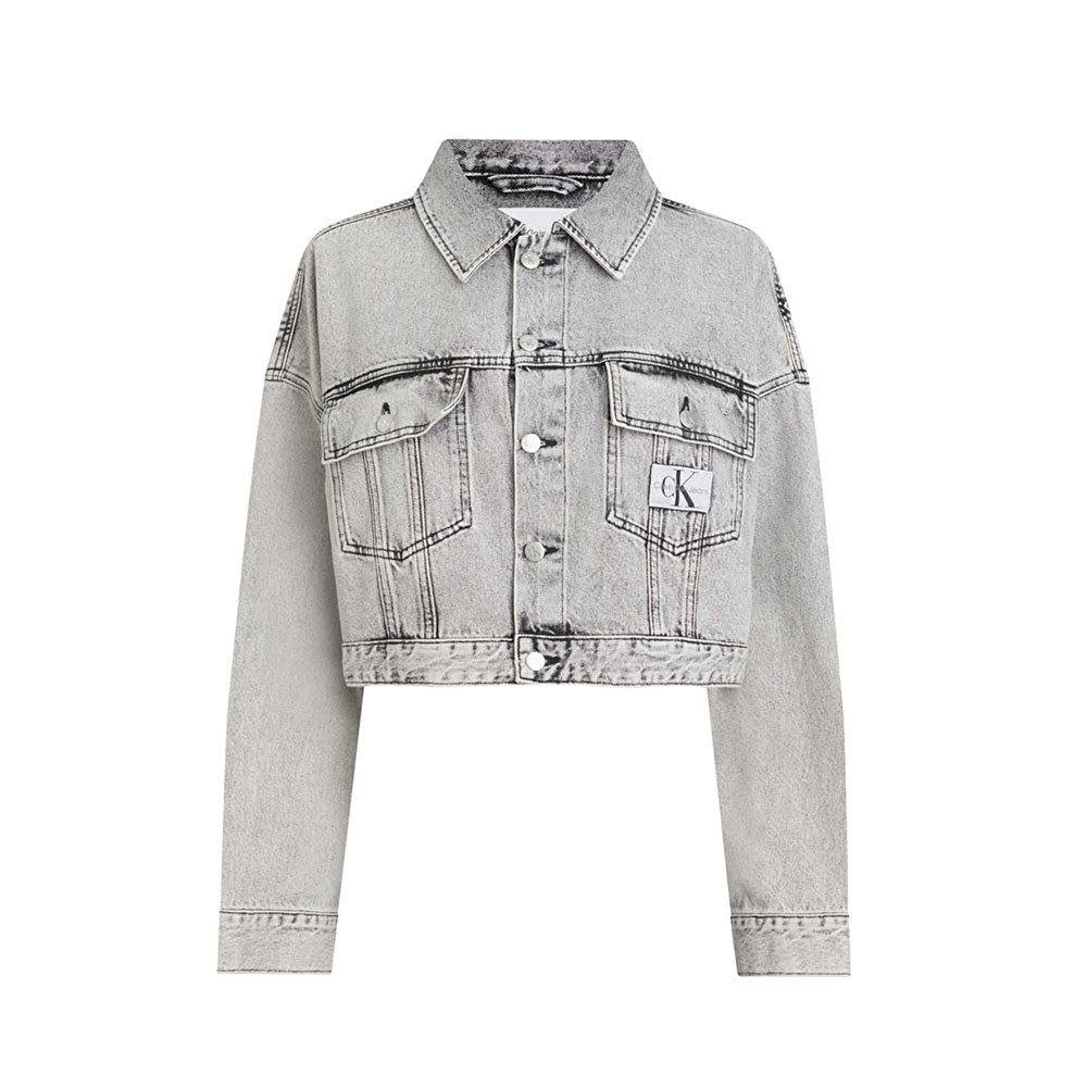 Oversize Crop Jacket - Denim Grey