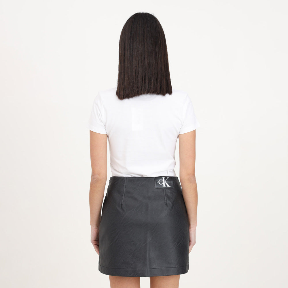 Faux Leather Skirt - Black