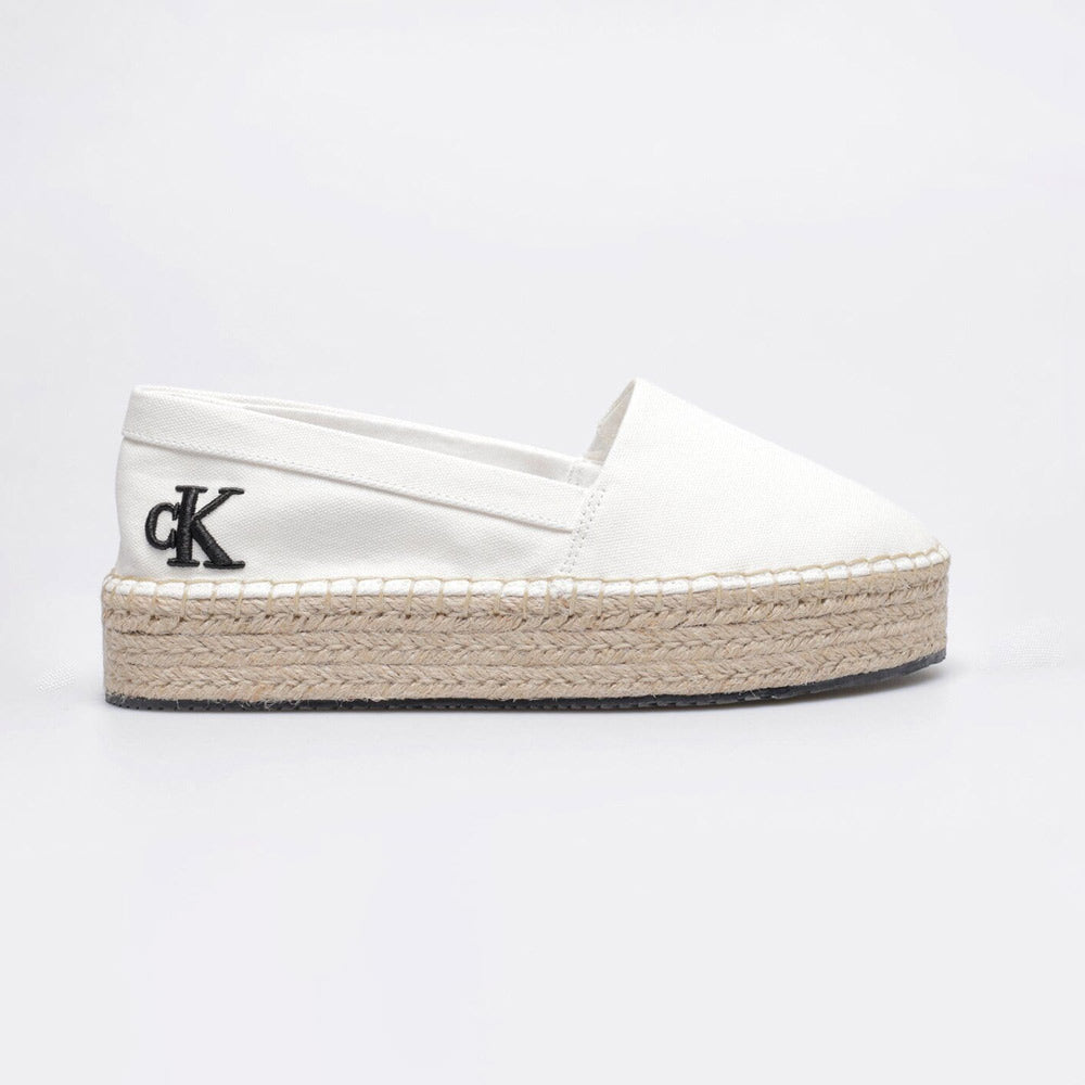 Flatform Espadrille Slip On - White