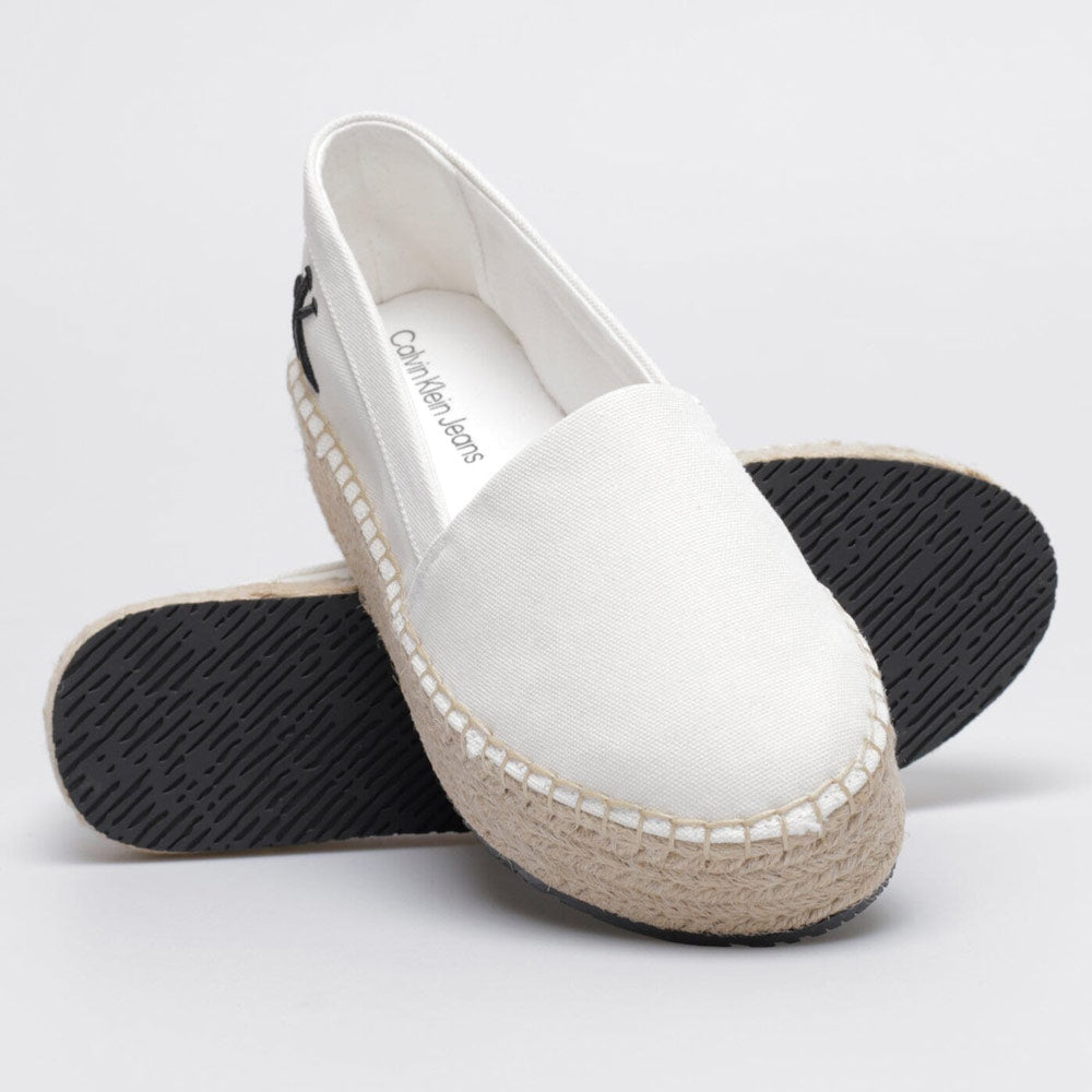 Flatform Espadrille Slip On - White