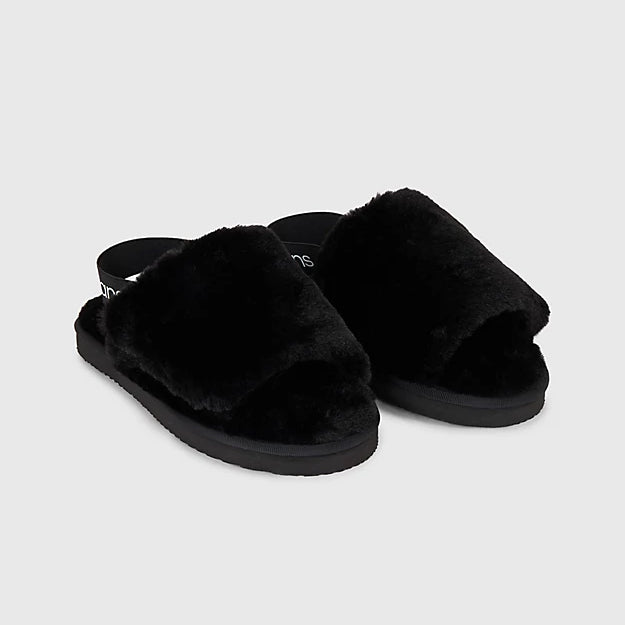 Calvin Klein Velcro Slipper - Black