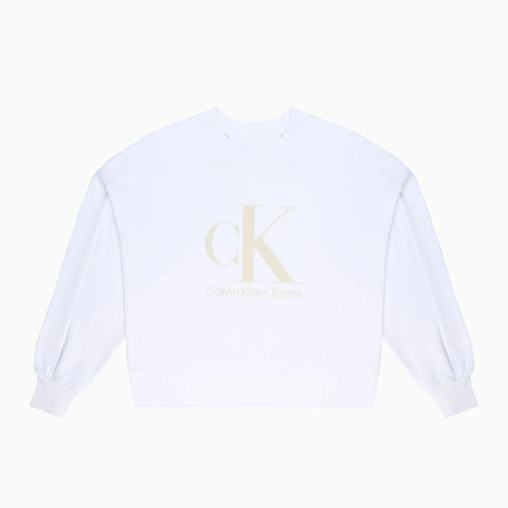 Gel Monogram Cotton Sweater - White