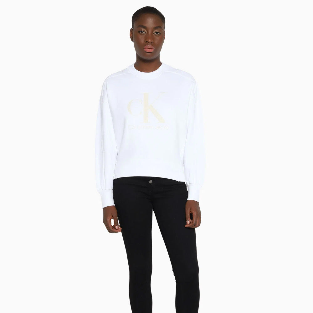 Gel Monogram Cotton Sweater - White