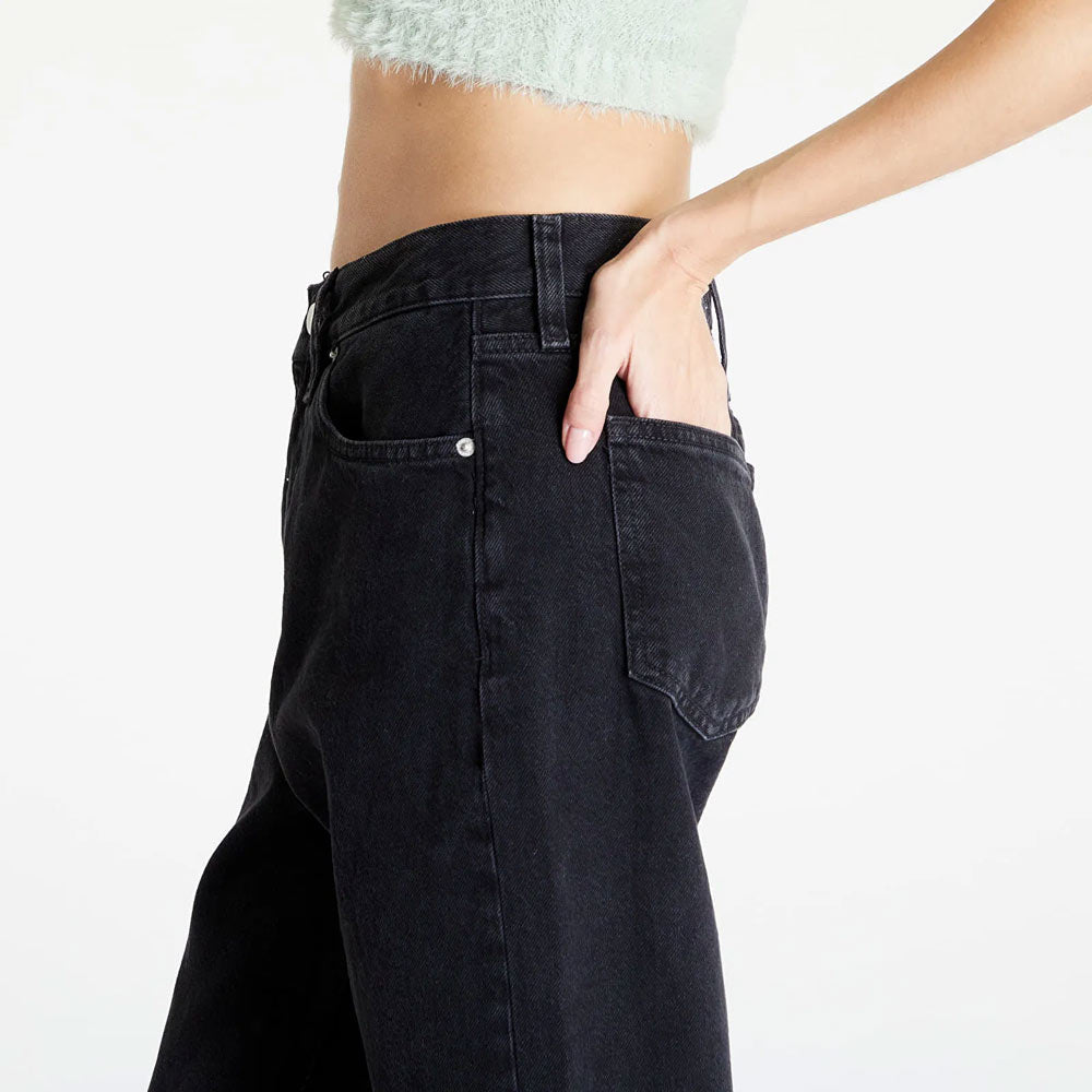 High Rise Straight Jeans - Denim Black