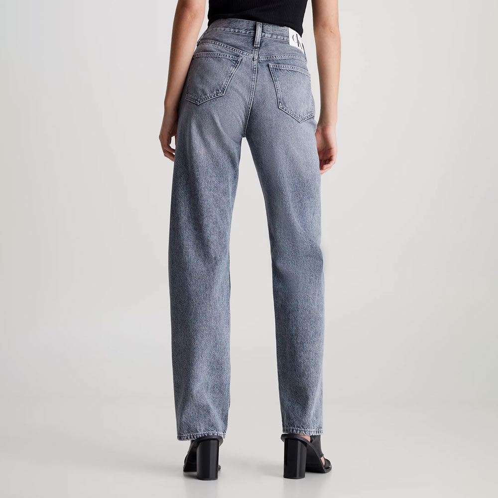 High Rise Straight Jeans - Denim Grey